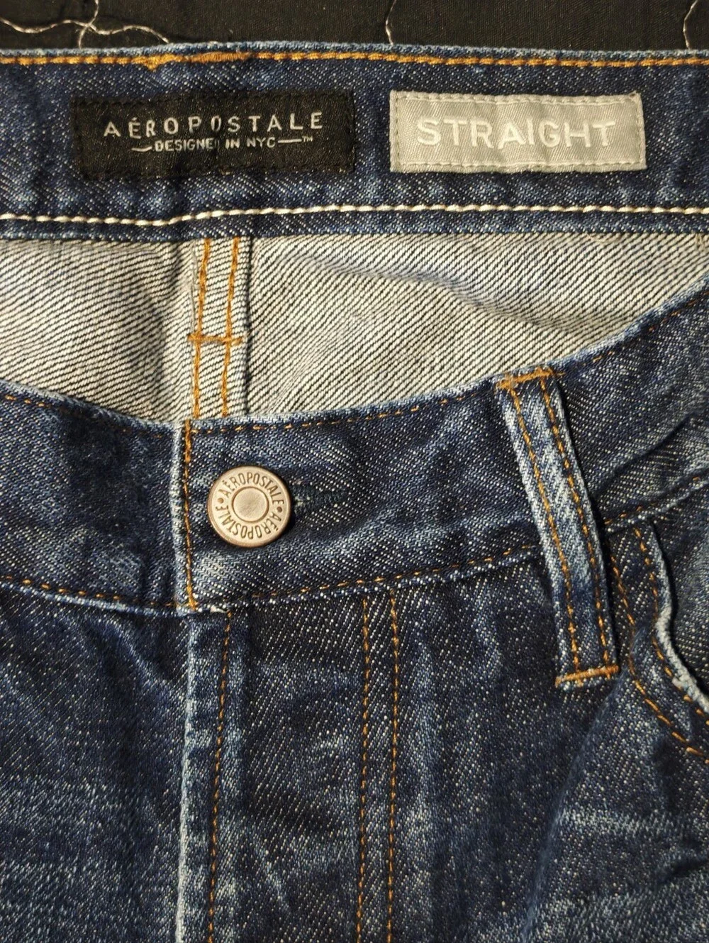 Aeropostale Men's Straight Leg Blue Denim Jeans Size W32xL32